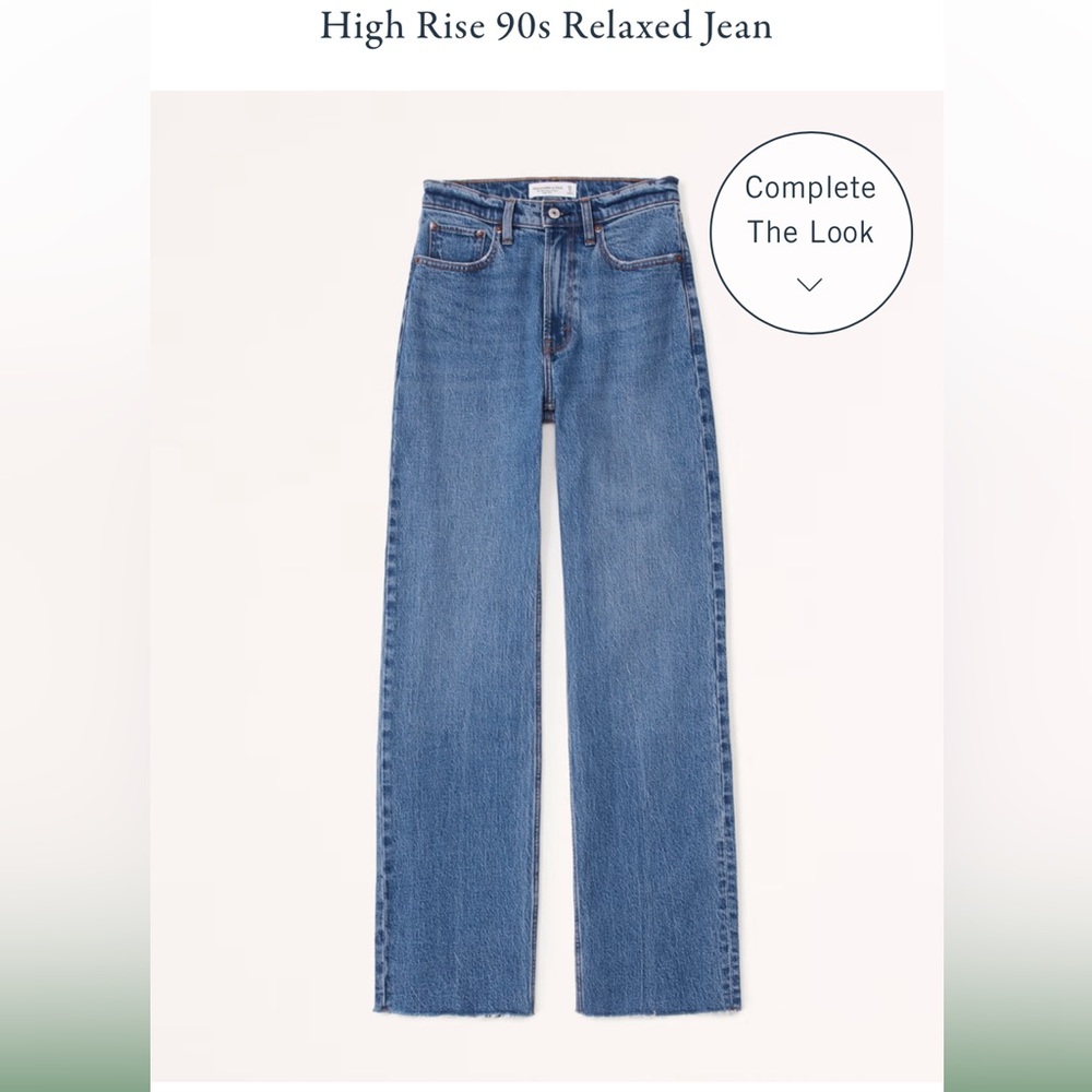 Abercrombie High Rise 90’s Relaxed Jean (25, Short)